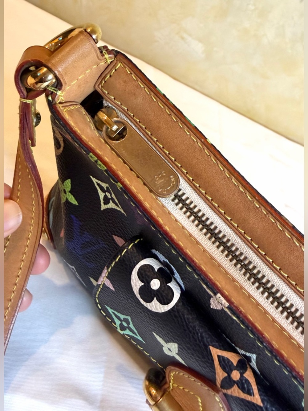 Louis Vuitton Multicolor Monogram Eliza Black Canvas Shoulder Bag - Picture 14 of 17
